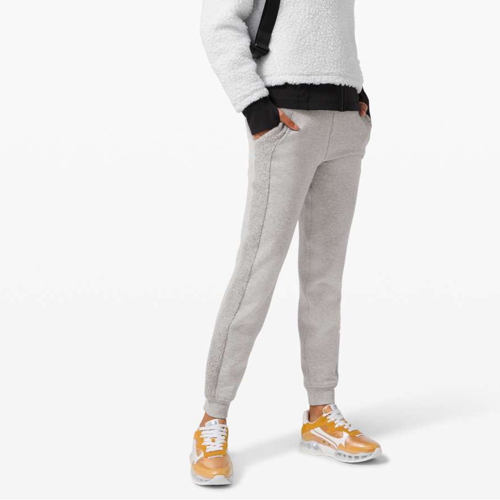 Lululemon Scuba Jogger Pant Sherpa Stripe In Heathered Core Light Grey